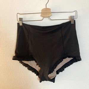 Kortni Jeane All Ruffled Up Bottoms Sz Large in Black